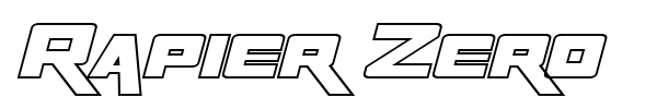 Rapier Zero font preview